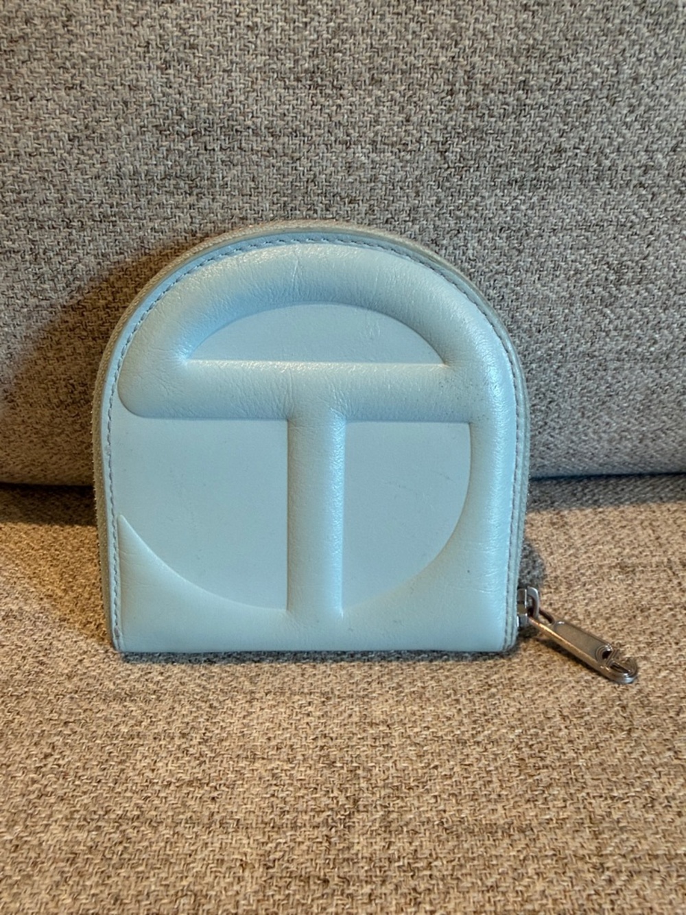 Telfar pool blue wallet used *See photos